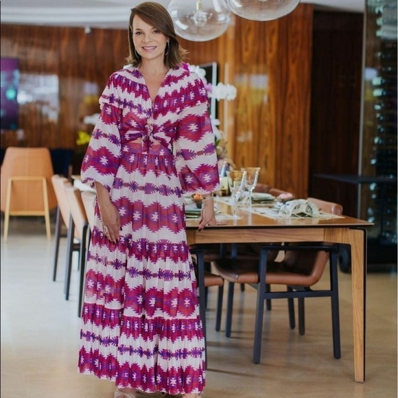 Skazi NWT Pleated Tribal Print Pleated Skirt Large - Picture 2 of 16